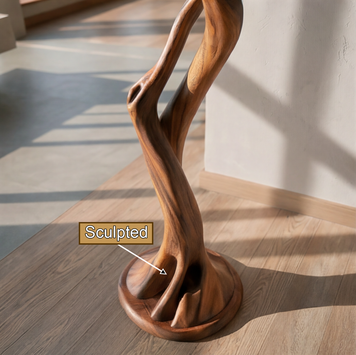 Virelden Sculpted Solid Wood Tree Coat Rack - Timberustic Tree Coat Rack
