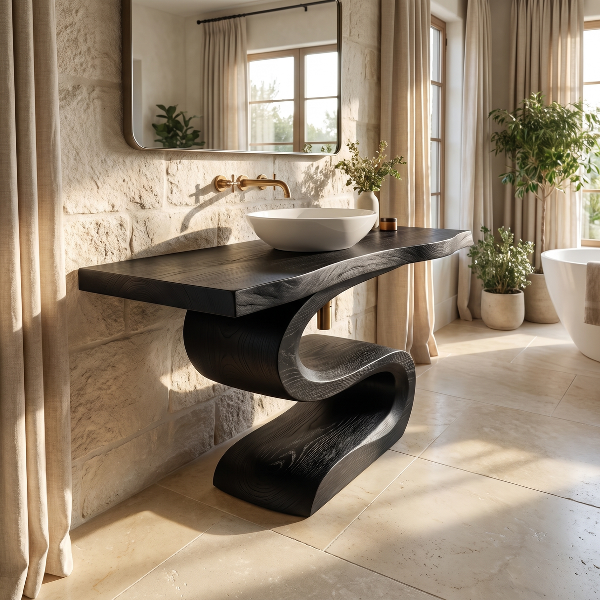 Virelith Handcrafted Solid Wood Freestanding Bathroom Vanity - Timberustic Freestanding Bathroom Vanity