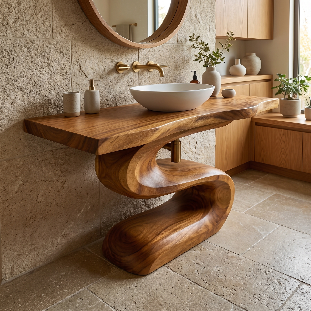 Virelith Handcrafted Solid Wood Freestanding Bathroom Vanity - Timberustic Freestanding Bathroom Vanity
