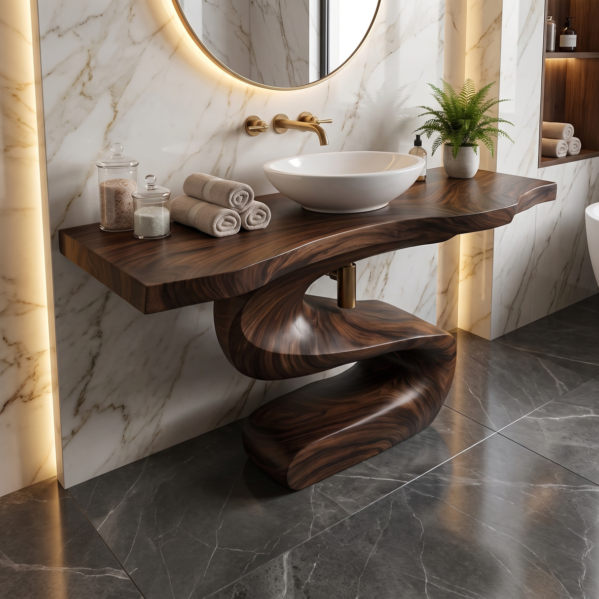 Virelith Handcrafted Solid Wood Freestanding Bathroom Vanity - Timberustic Freestanding Bathroom Vanity
