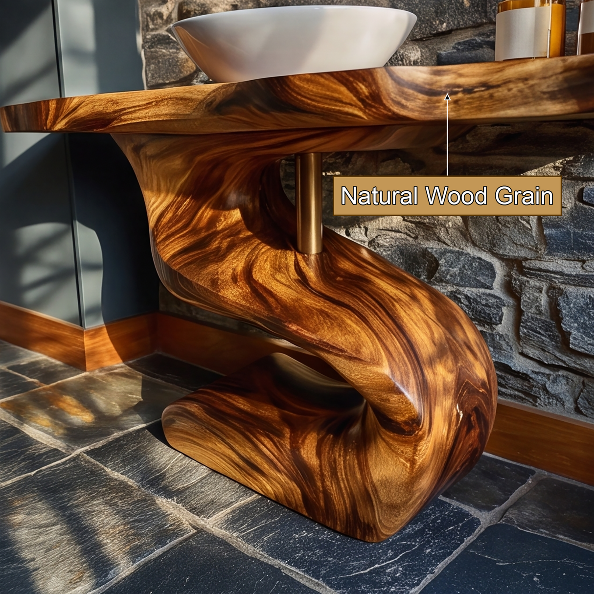 Virelith Handcrafted Solid Wood Freestanding Bathroom Vanity