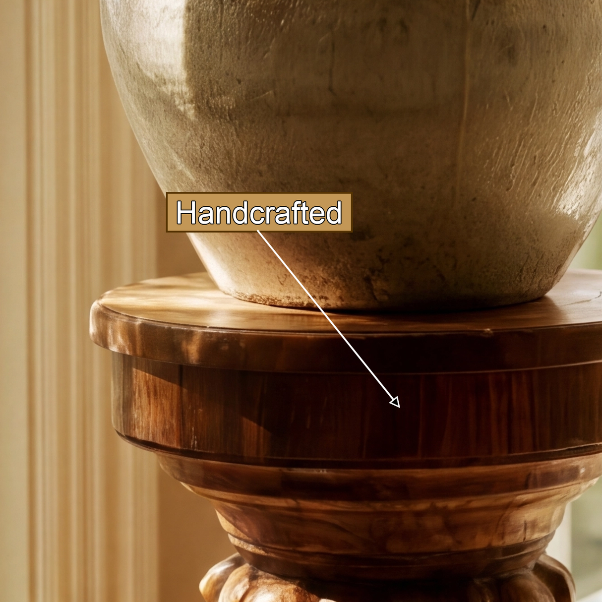Virelith Solid Wood Pedestal Stand - Timberustic Pedestal Stand