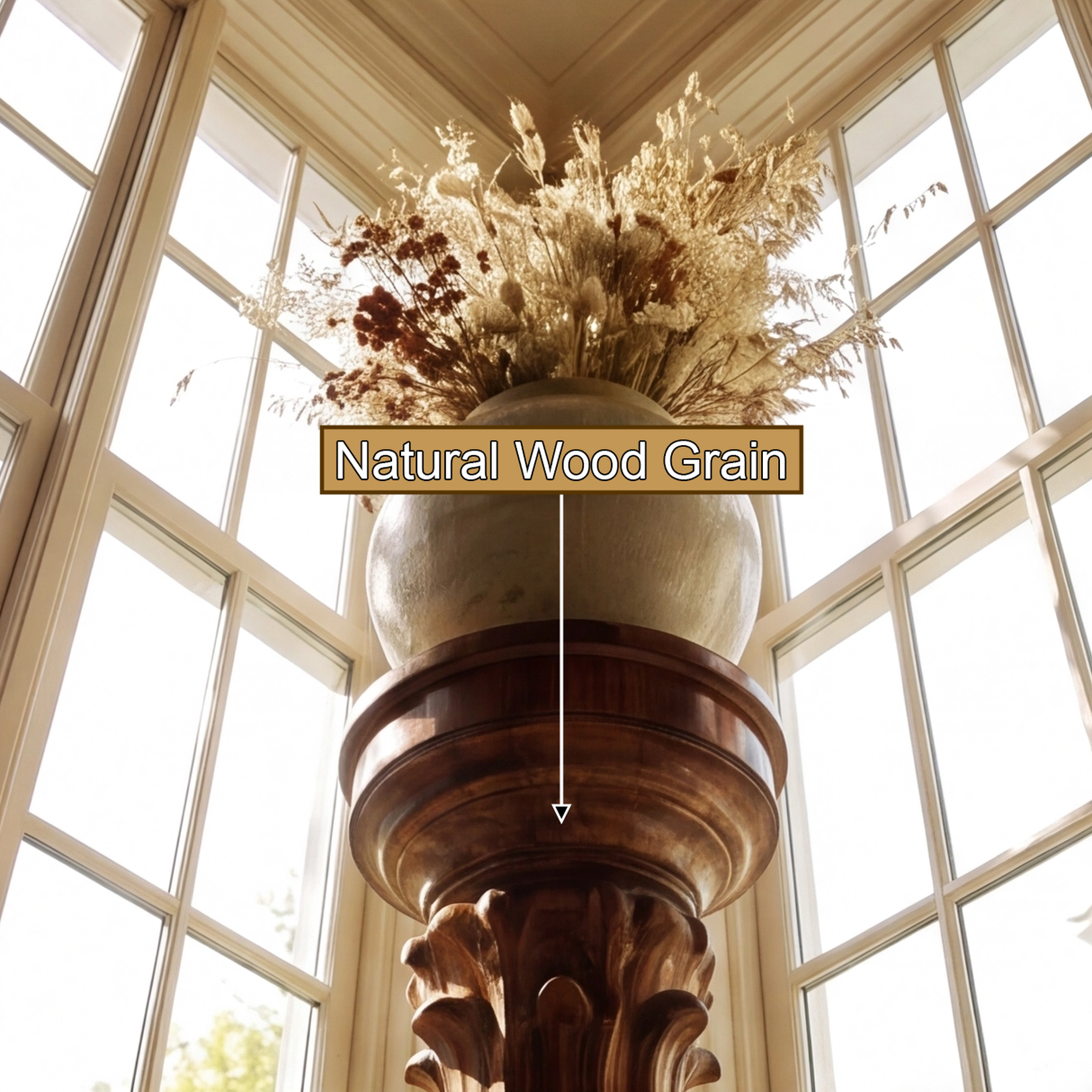Virelith Solid Wood Pedestal Stand - Timberustic Pedestal Stand
