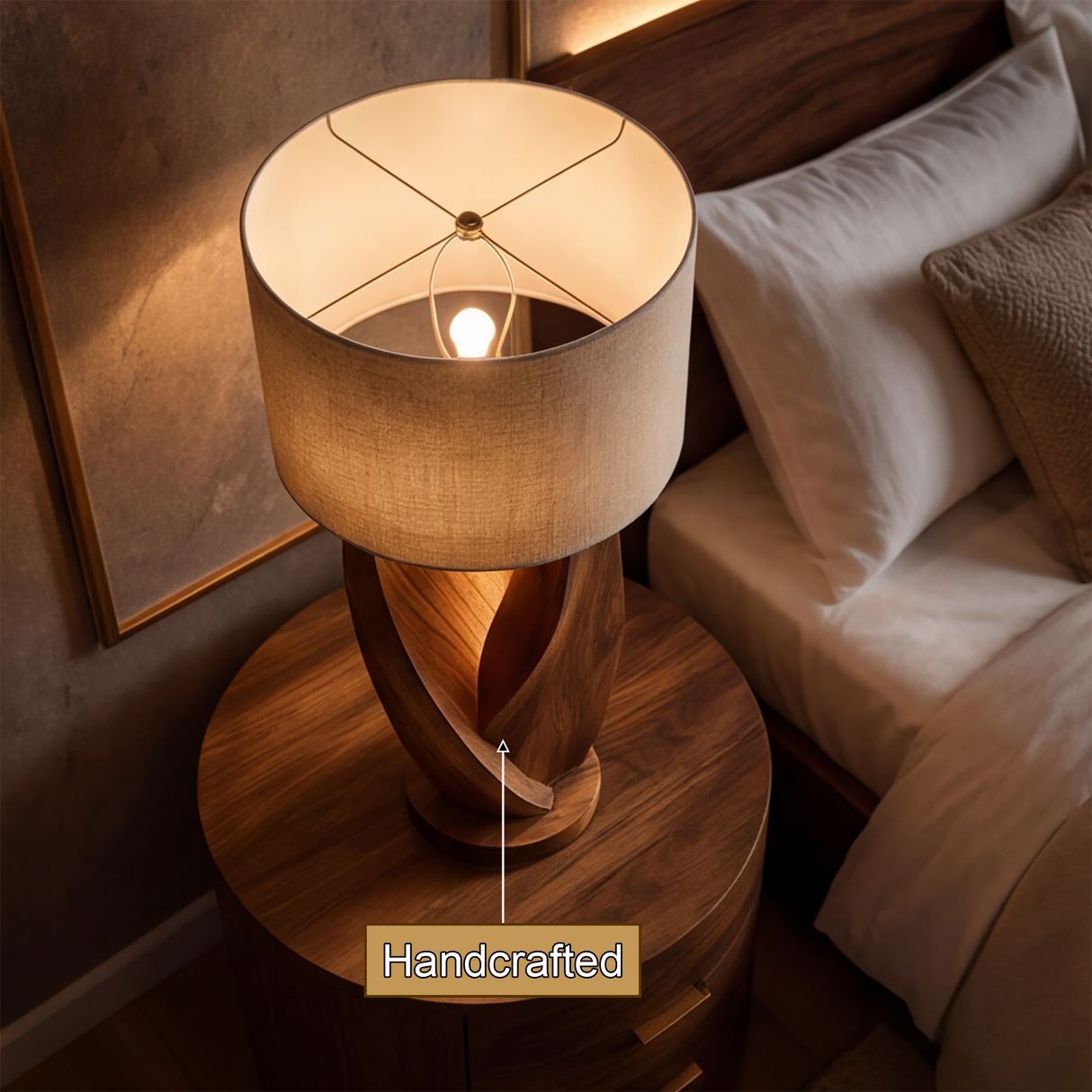 Virella Handcrafted Solid Wood Table Lamp SPA892489 - Timberustic Table Lamp