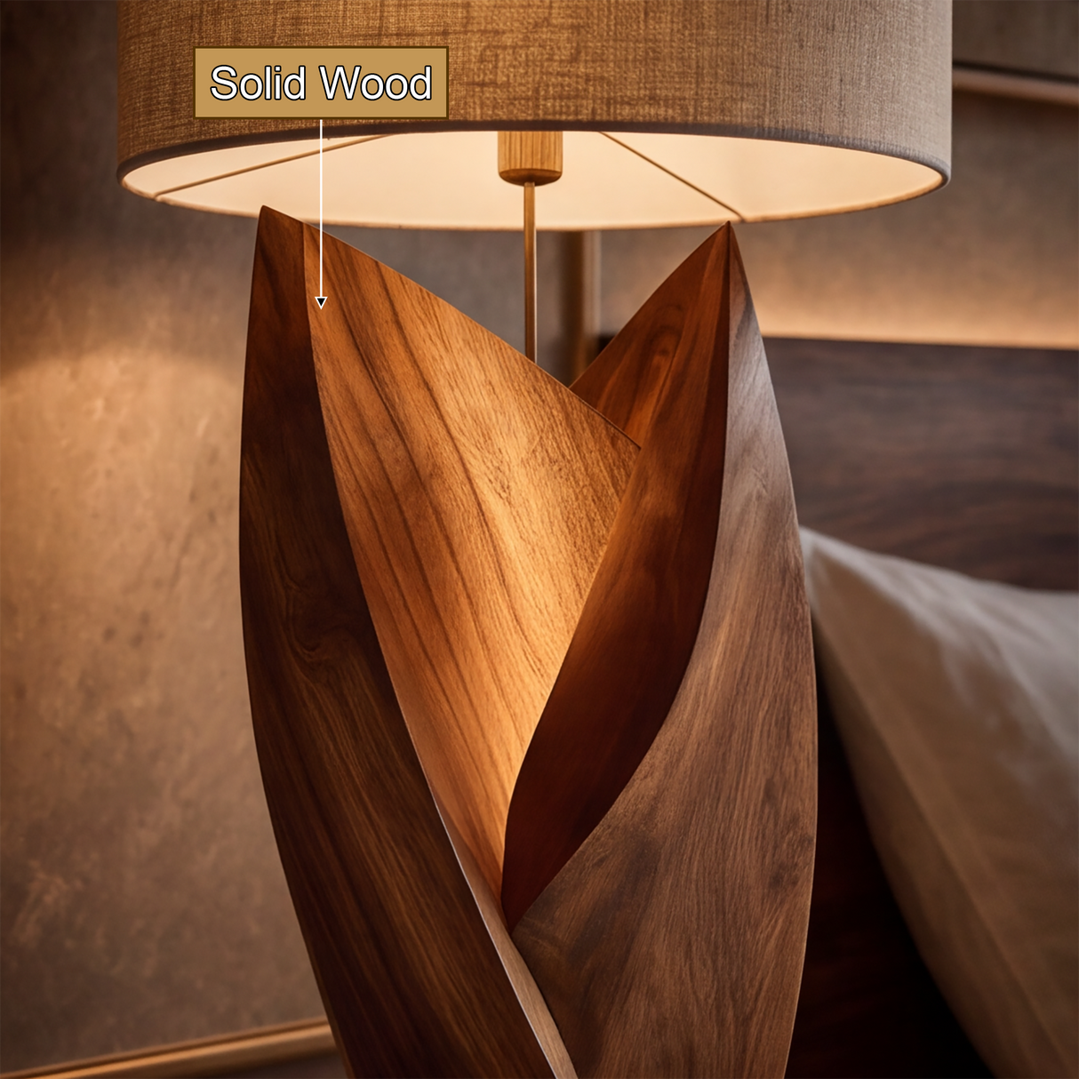 Virella Handcrafted Solid Wood Table Lamp SPA892489 - Timberustic Table Lamp