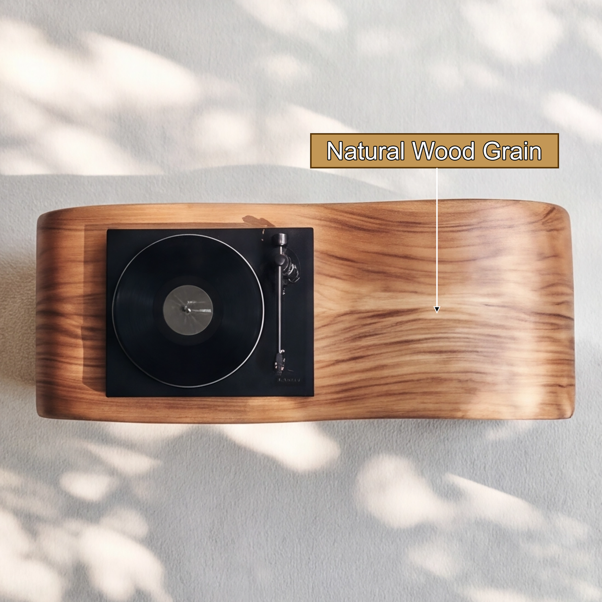 Virello Handcrafted Solid Wood Record Player Stand
