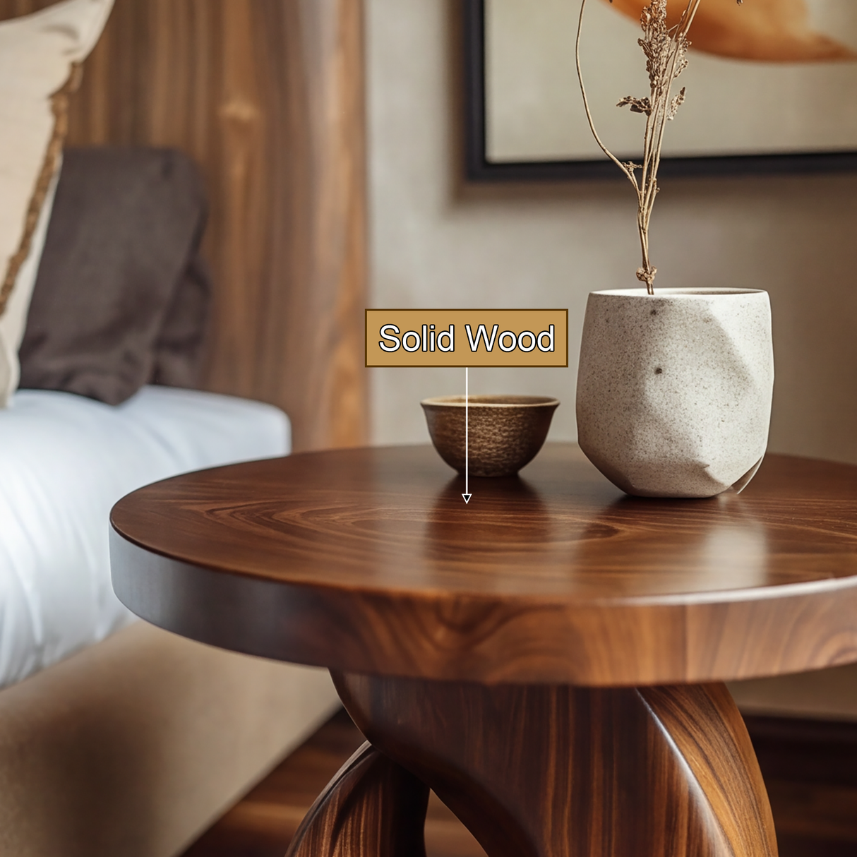 Virello Handcrafted Solid Wood Side Table SPA673436 - Timberustic Side Table