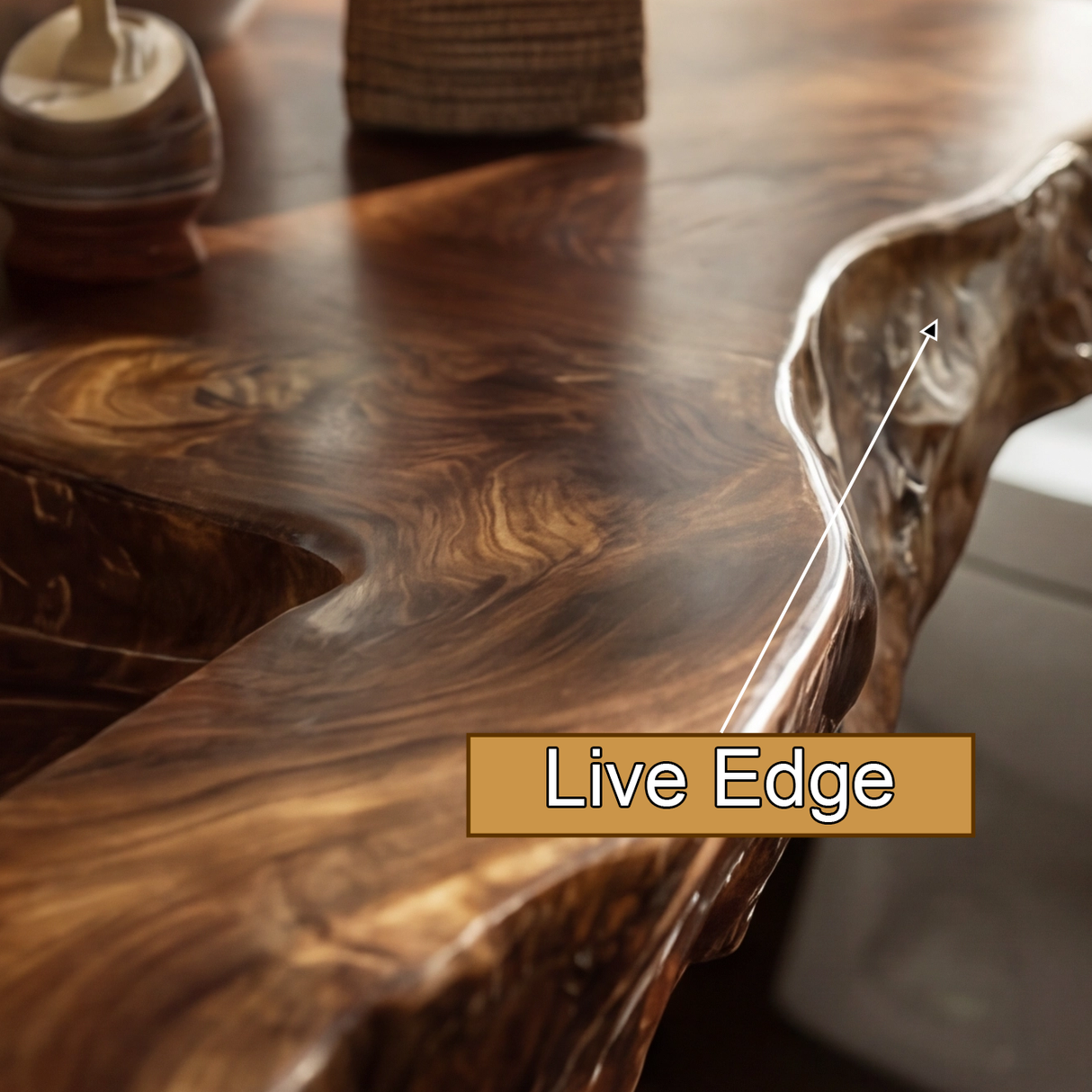 Virello Live Edge Solid Wood Floating Bathroom Vanity with Integrated Sink SPA242234 - Timberustic Floating Bathroom Vanity with Integrated Sink