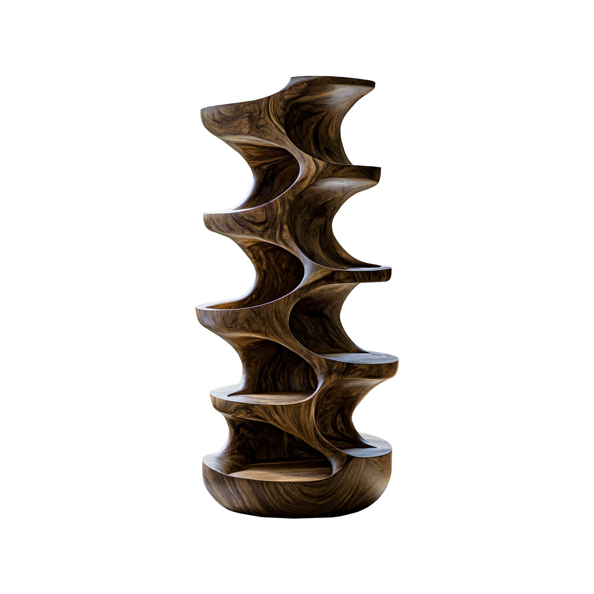 Virex Sculpted Solid Wood Tree-Inspired Cat Tree Shelf Natural Oak - Timberustic Cat Tree Shelf