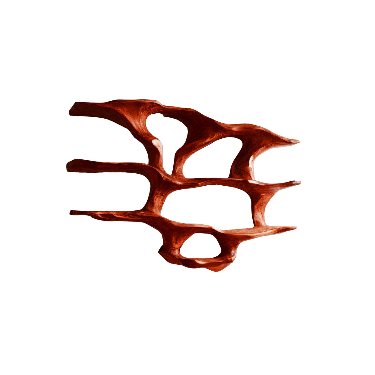 Vireya Live Edge Solid Wood Floating Kitchen Shelf Mahogany - Timberustic Floating Kitchen Shelf