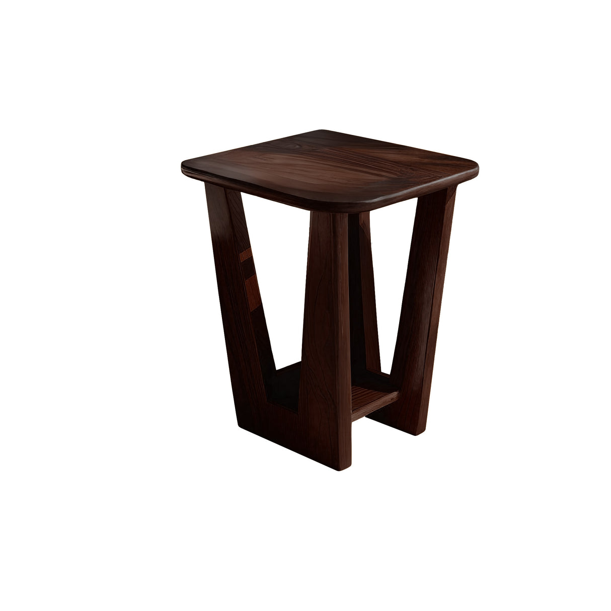 VistaFrame Solid Wood Side Table Dark Walnut - Timberustic Side Table