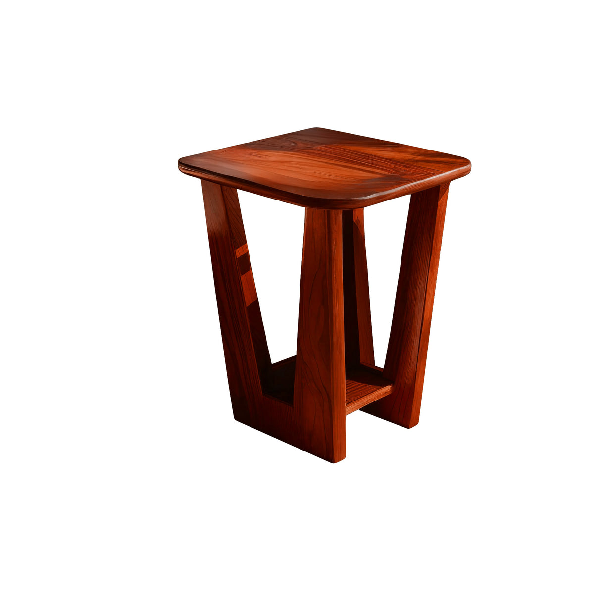 VistaFrame Solid Wood Side Table Mahogany - Timberustic Side Table