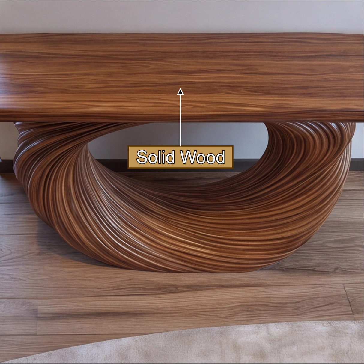Vortessia Sculpted Solid Wood Console Table - Timberustic Console Table
