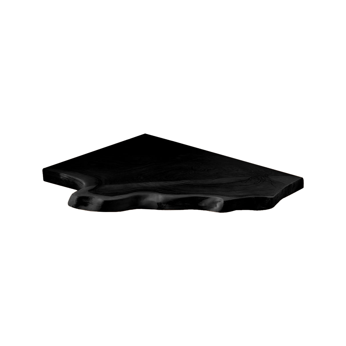 Wavedge Live Edge Floating Corner Shelf Black - Timberustic Floating Shelf