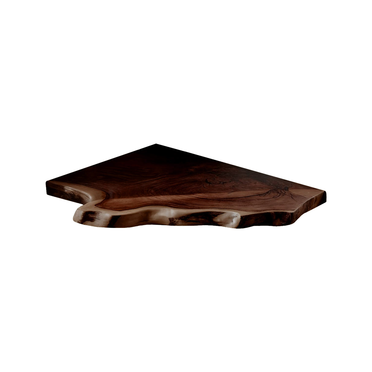 Wavedge Live Edge Floating Corner Shelf Dark Walnut - Timberustic Floating Shelf