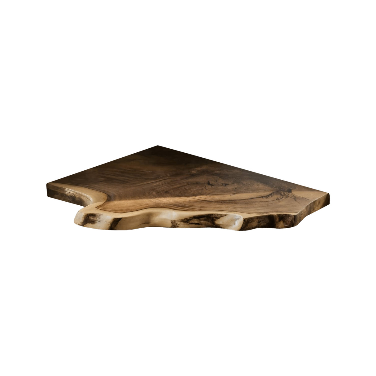 Wavedge Live Edge Floating Corner Shelf Natural Oak - Timberustic Floating Shelf