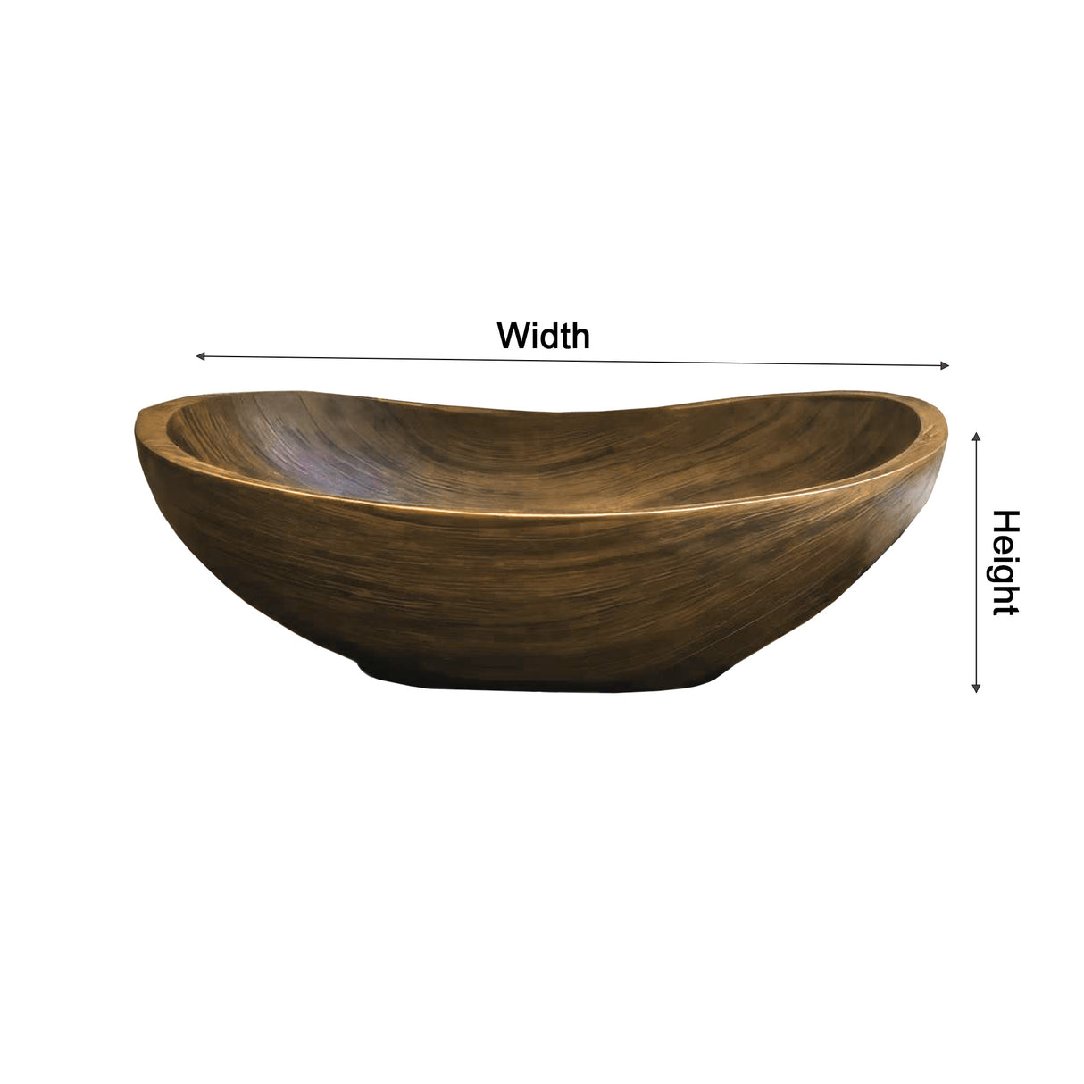 Waveform Handcrafted Wood Vessel Sink
