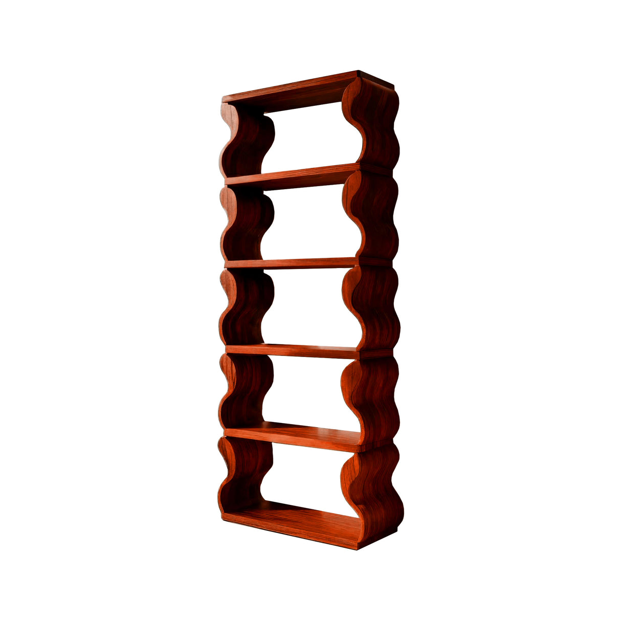 Waveform Live Edge Solid Wood Bookshelf