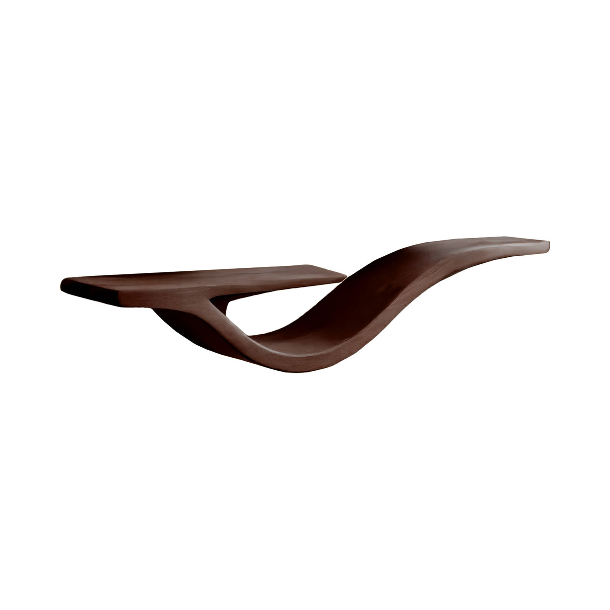 Waveform Solid Wood Floating Shelf Dark Walnut - Timberustic Floating Shelf