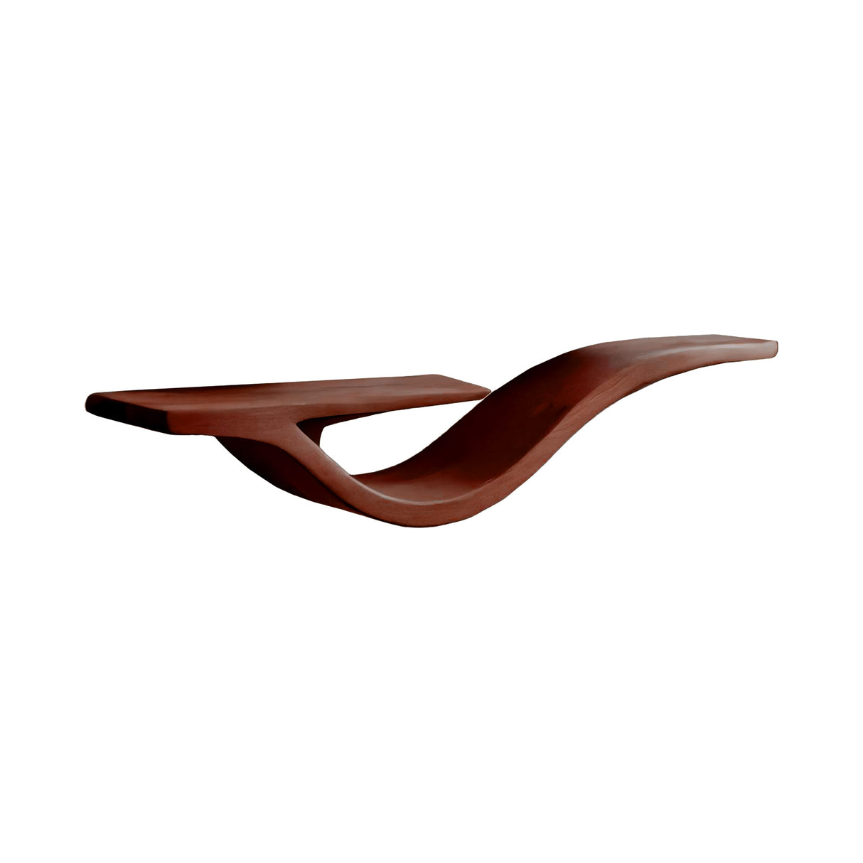 Waveform Solid Wood Floating Shelf Mahogany - Timberustic Floating Shelf