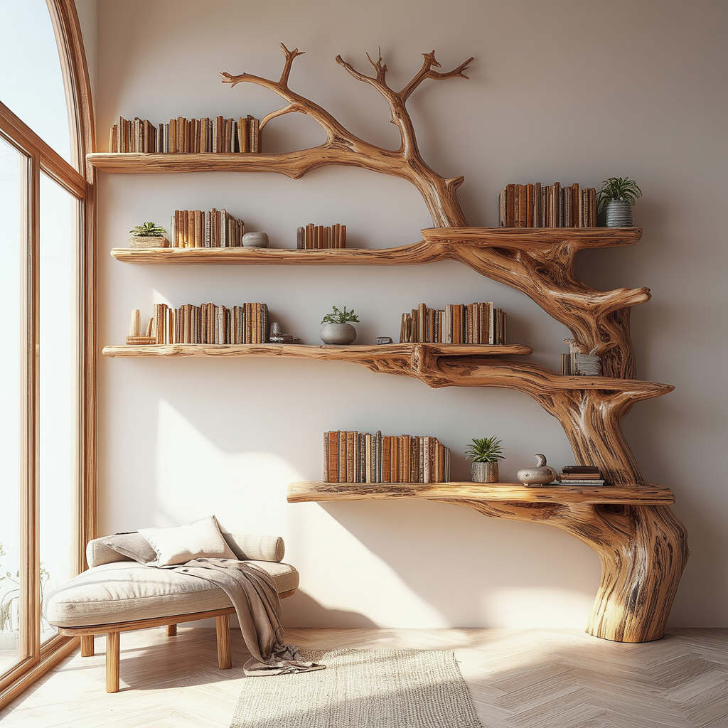 Wildwood Organic Solid Wood Tree Bookshelf