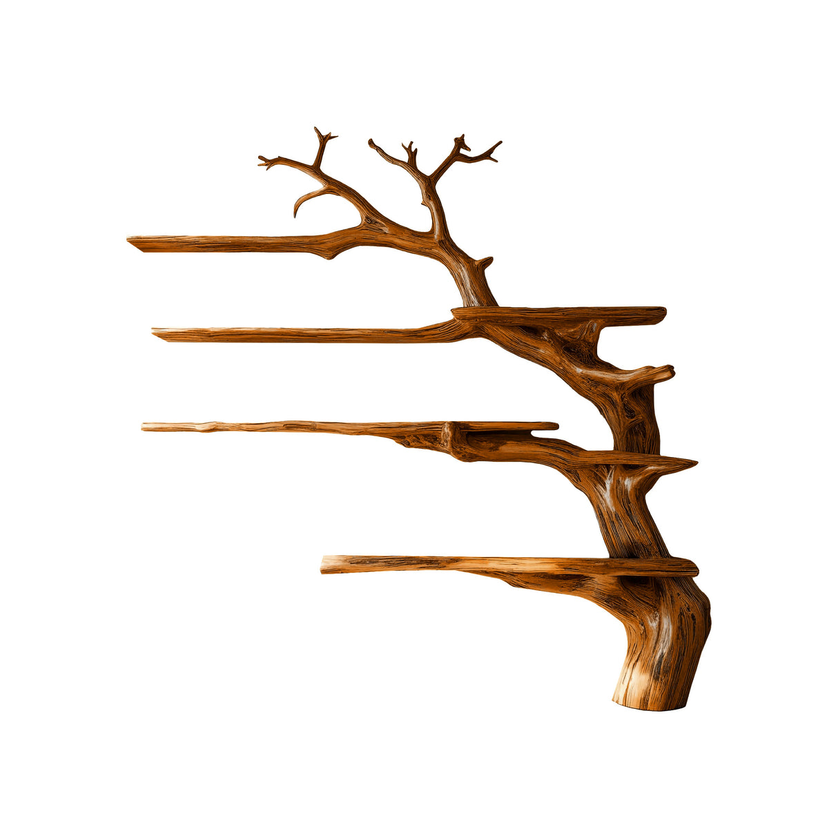 Wildwood Organic Solid Wood Tree Bookshelf Brown - Timberustic Tree Bookshelf
