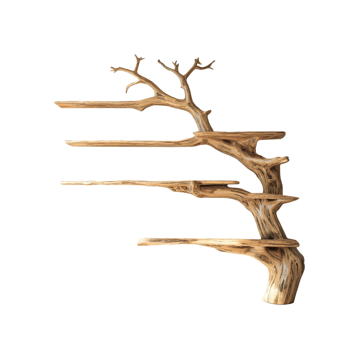 Wildwood Organic Solid Wood Tree Bookshelf Natural Oak - Timberustic Tree Bookshelf