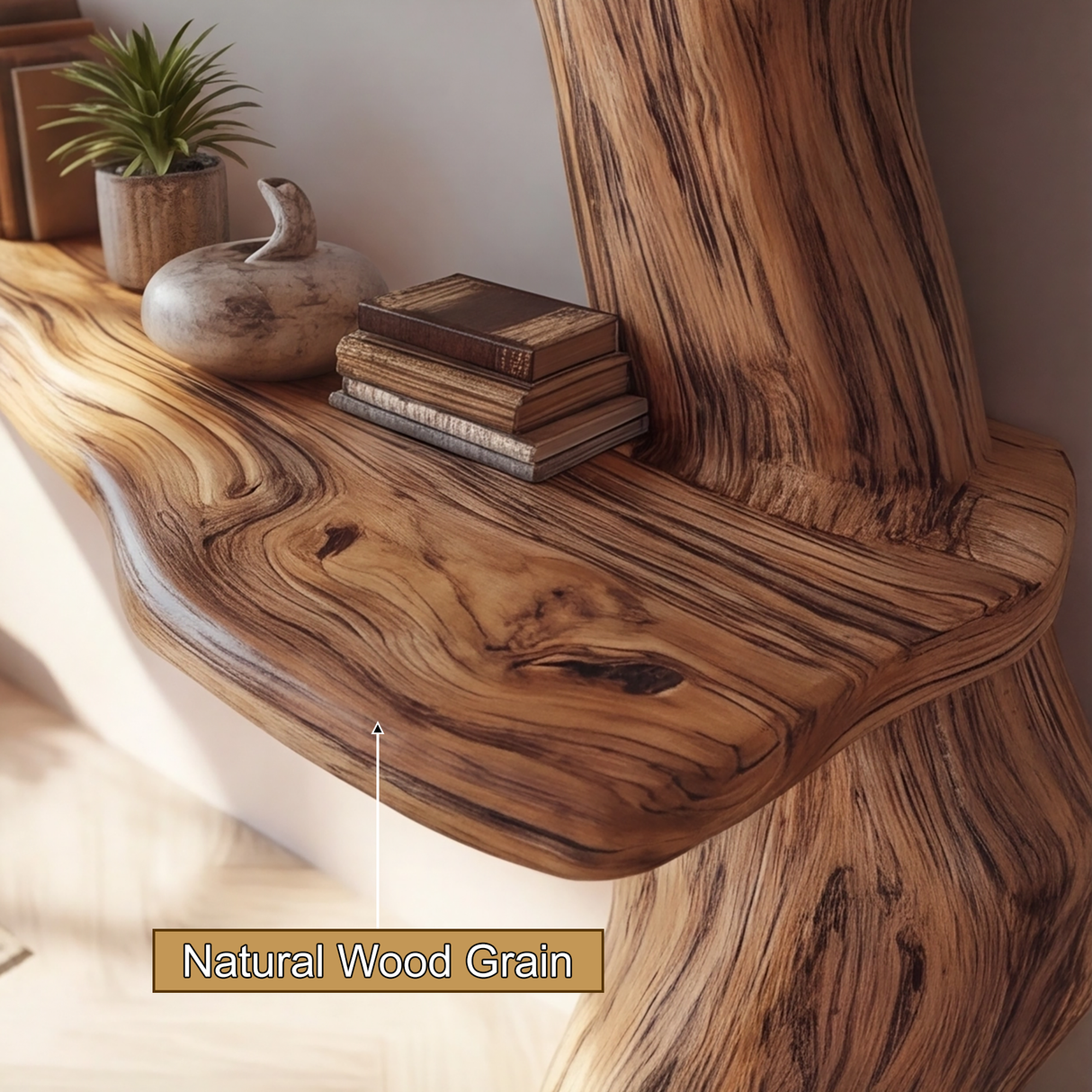 Wildwood Organic Solid Wood Tree Bookshelf - Timberustic Tree Bookshelf
