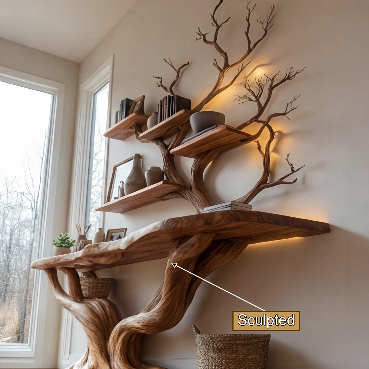 Willowcrest Solid Wood Console Table with Shelves - Timberustic Console Table with Shelves
