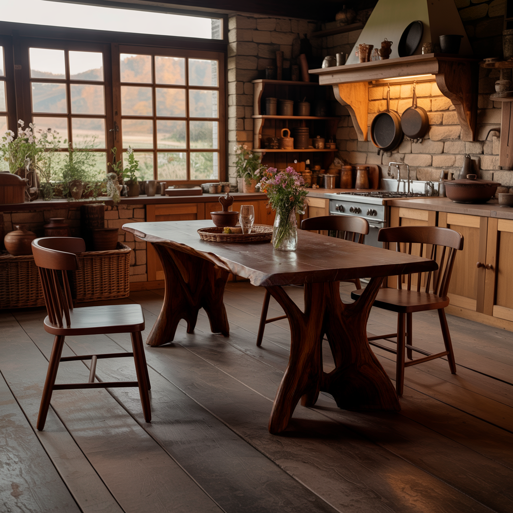 Woodland Splitroot Solid Wood Dining Table - Timberustic Dining Table