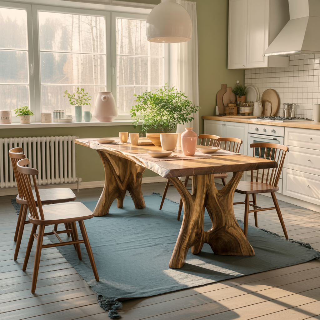 Woodland Splitroot Solid Wood Dining Table - Timberustic Dining Table