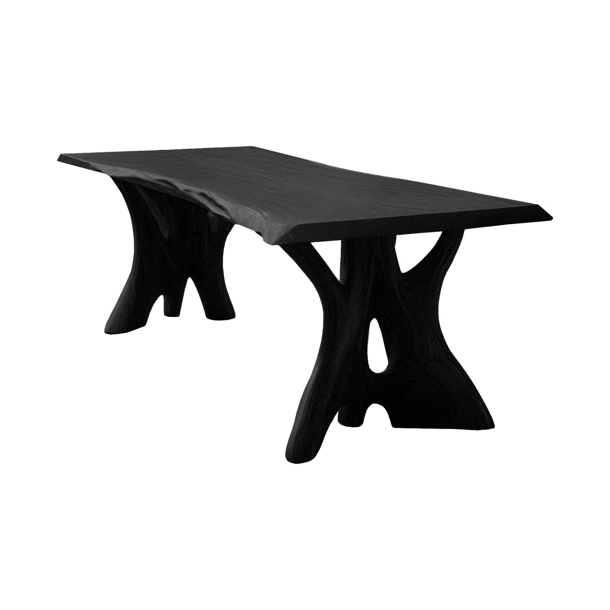Woodland Splitroot Solid Wood Dining Table Black - Timberustic Dining Table