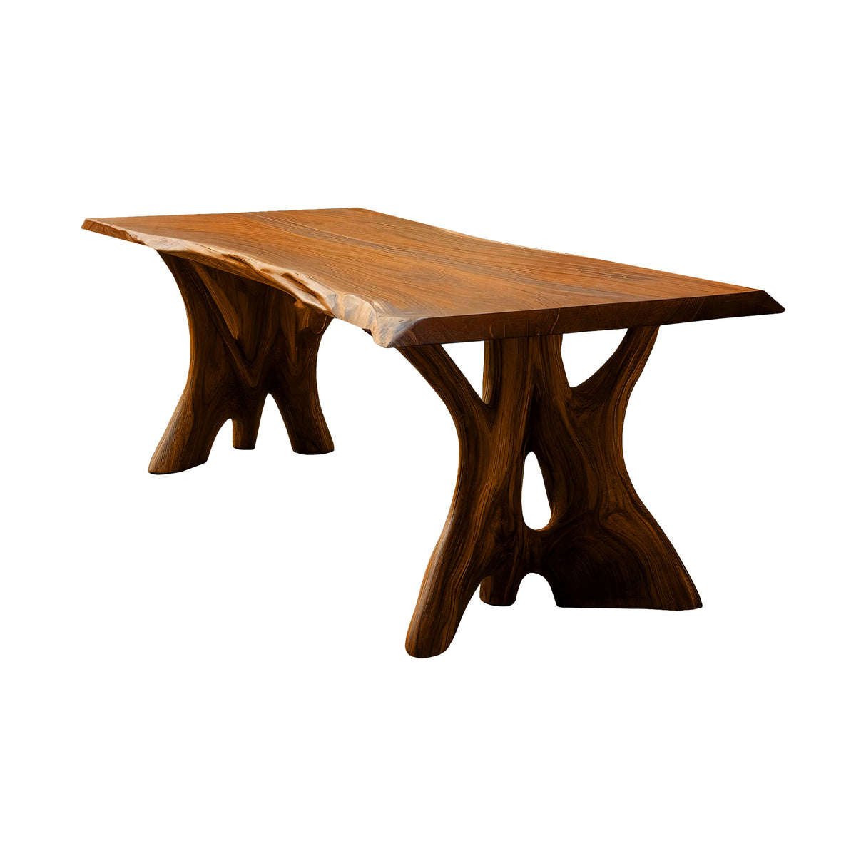 Woodland Splitroot Solid Wood Dining Table Brown - Timberustic Dining Table