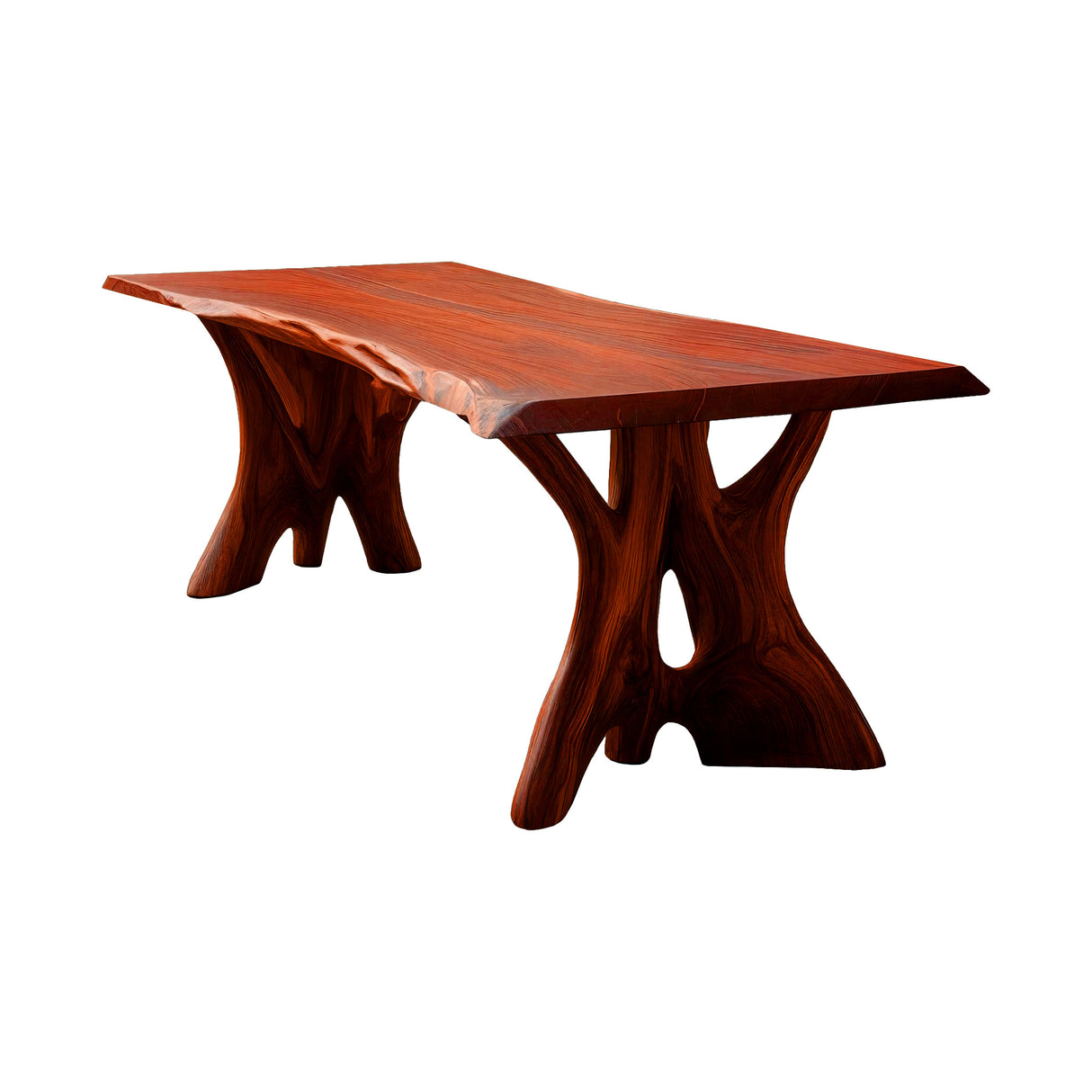 Woodland Splitroot Solid Wood Dining Table Mahogany - Timberustic Dining Table