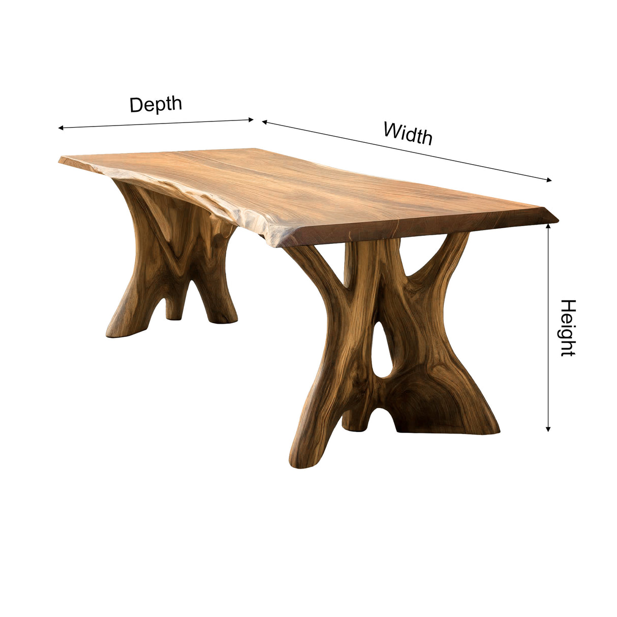 Woodland Splitroot Solid Wood Dining Table - Timberustic Dining Table