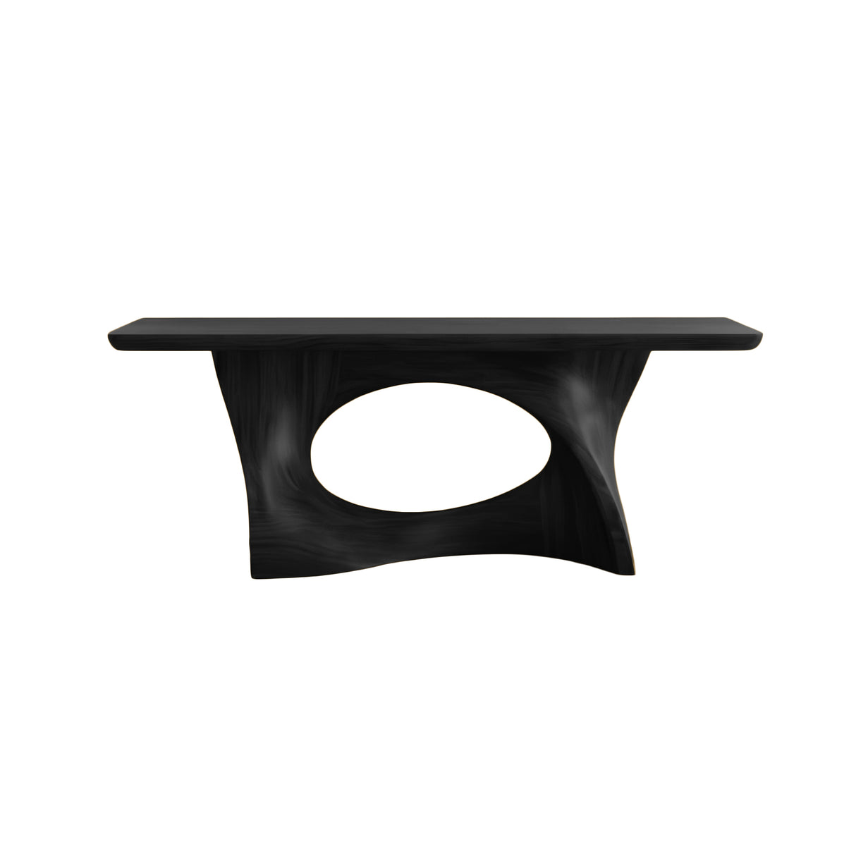 Zavethra Sculpted Solid Wood Console Table Black - Timberustic Console Table
