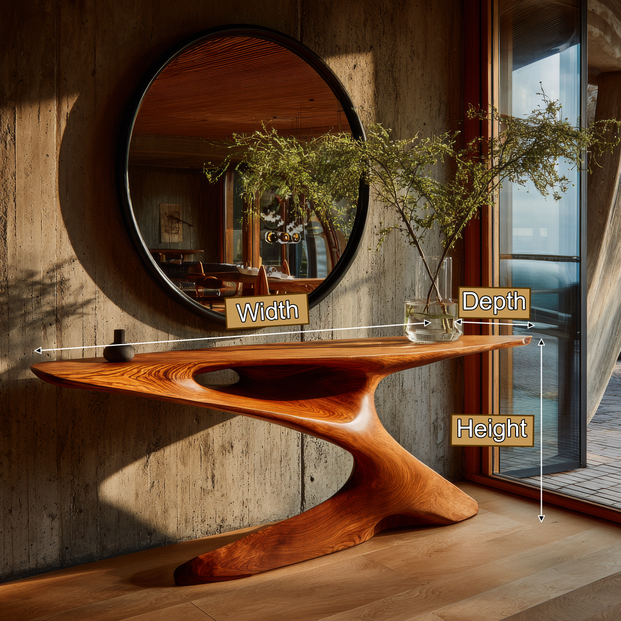 Zenthoryx Sculpted Solid Wood Console Table - Timberustic Console Table