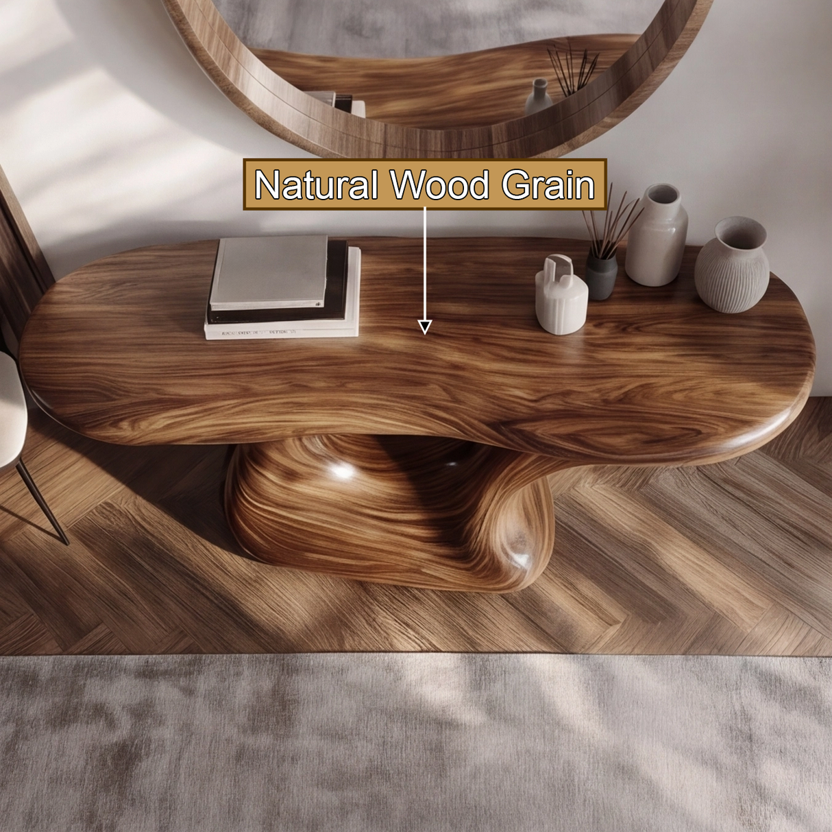 Zepharic Sculpted Solid Wood Console Table - Timberustic Console Table