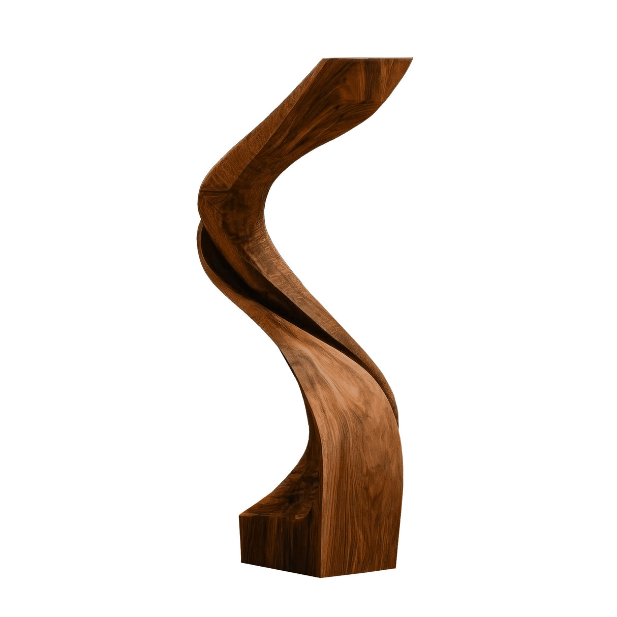 Zepharion Sculpted Solid Wood Pedestal Stand Brown - Timberustic Pedestal Stand