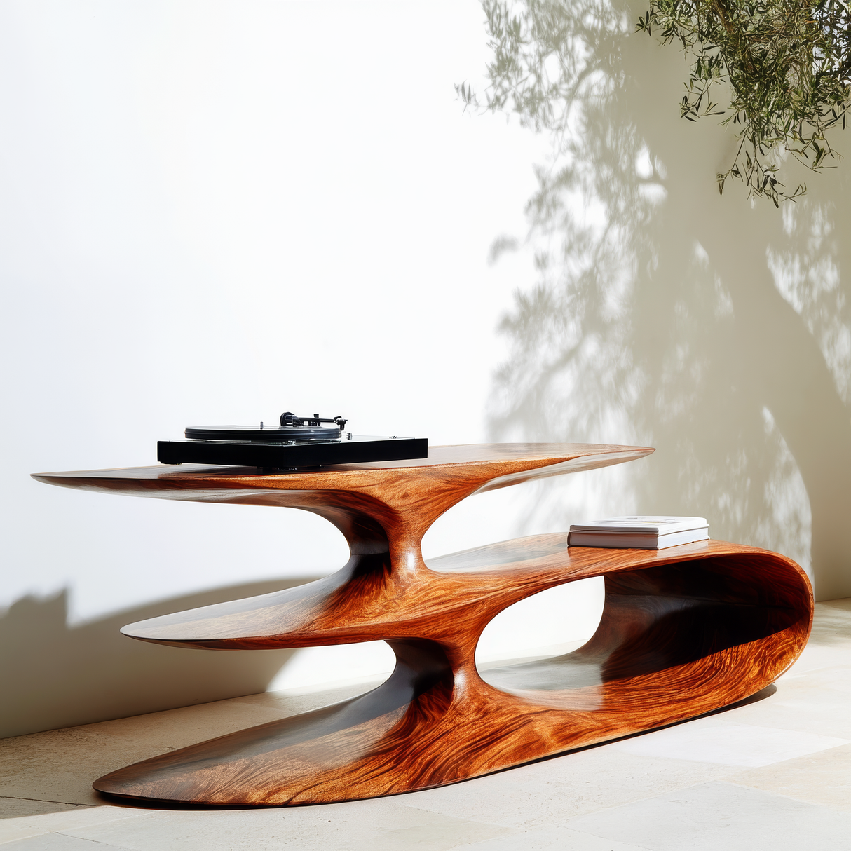 Zephyron Handcrafted Solid Wood Record Player Stand SPA574526 - Timberustic Record Player Stand With Storage
