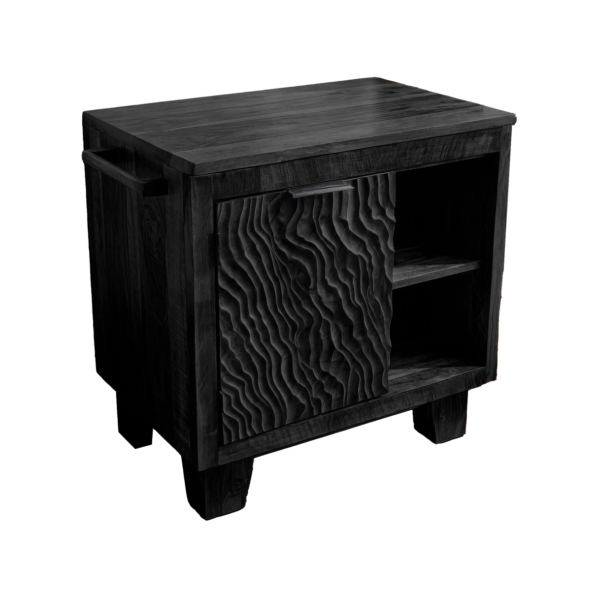Zerano Handcrafted Freestanding Solid Wood Bathroom Vanity with Cabinet Black - Timberustic Freestanding Bathroom Vanity with Cabinet
