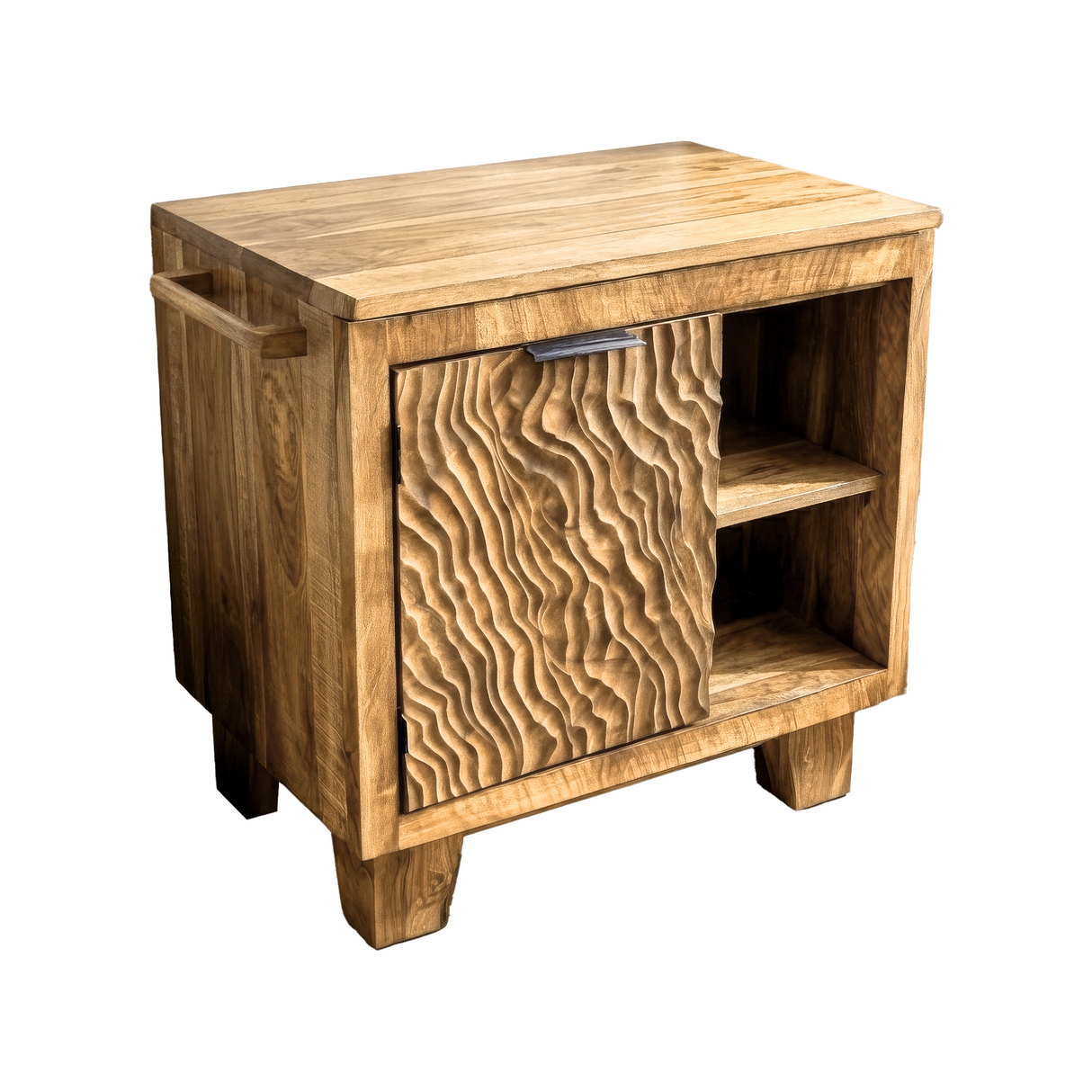 Zerano Handcrafted Freestanding Solid Wood Bathroom Vanity with Cabinet Natural Oak - Timberustic Freestanding Bathroom Vanity with Cabinet