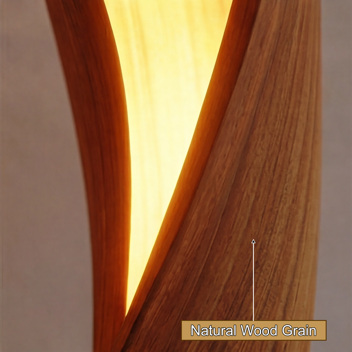 Zerathis Sculpted Integrated LED Wood Floor Lamp - Timberustic Floor Lamp
