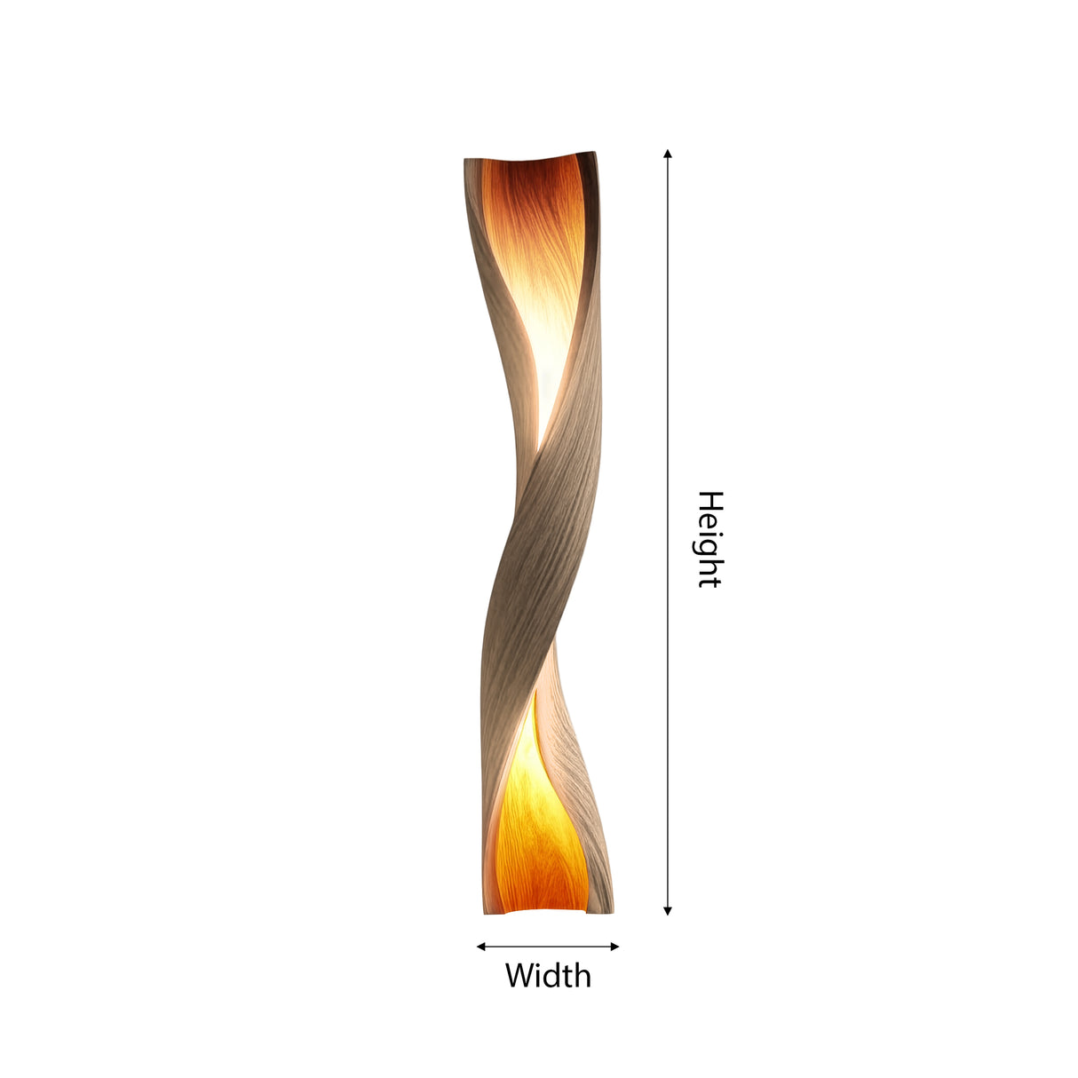 Zerathis Sculpted Integrated LED Wood Floor Lamp - Timberustic Floor Lamp