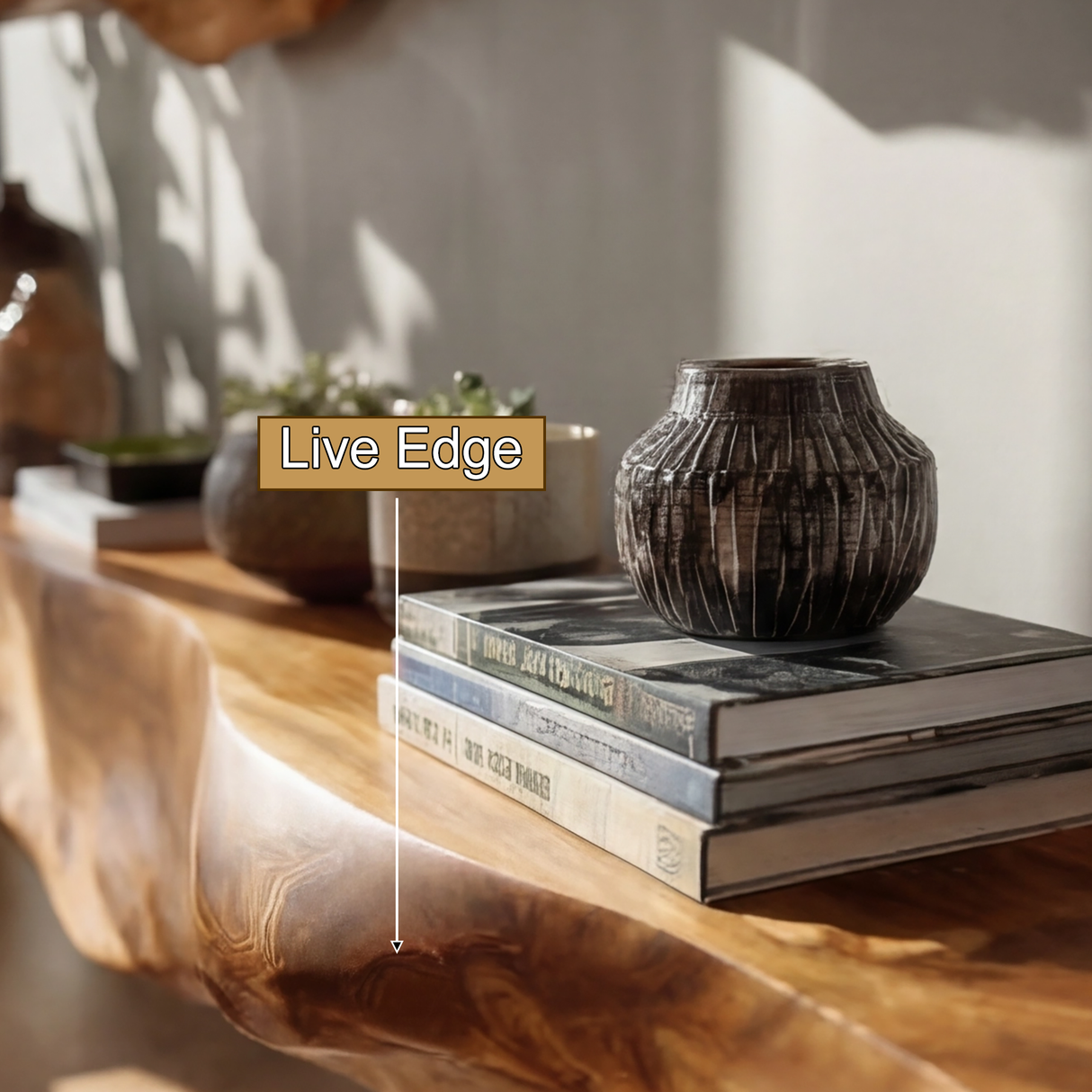 Zerava Sculpted Solid Wood Floating Shelf SPA984560 - Timberustic Floating Shelf