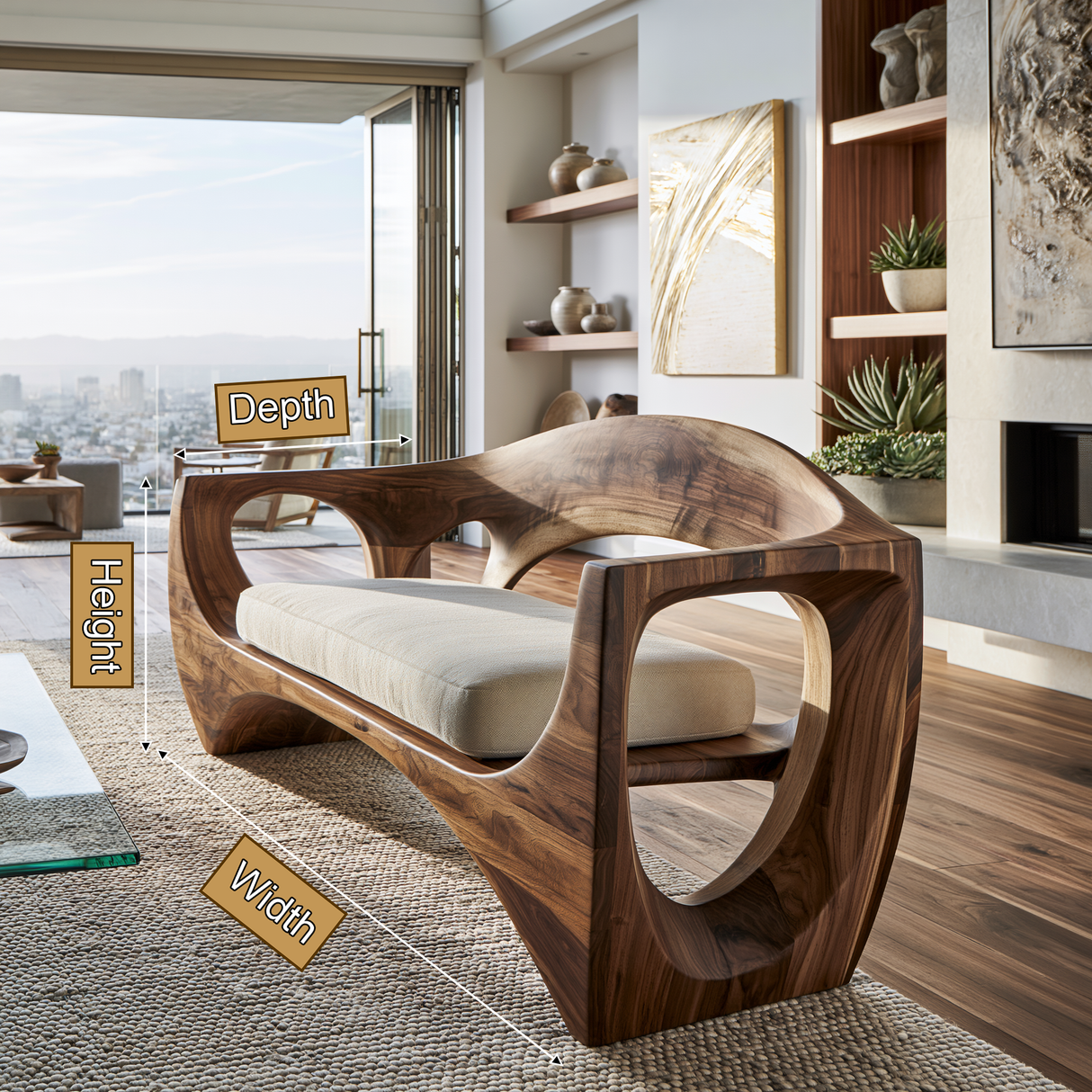 Zeravon Handcrafted Solid Wood Sofa - Timberustic Sofa