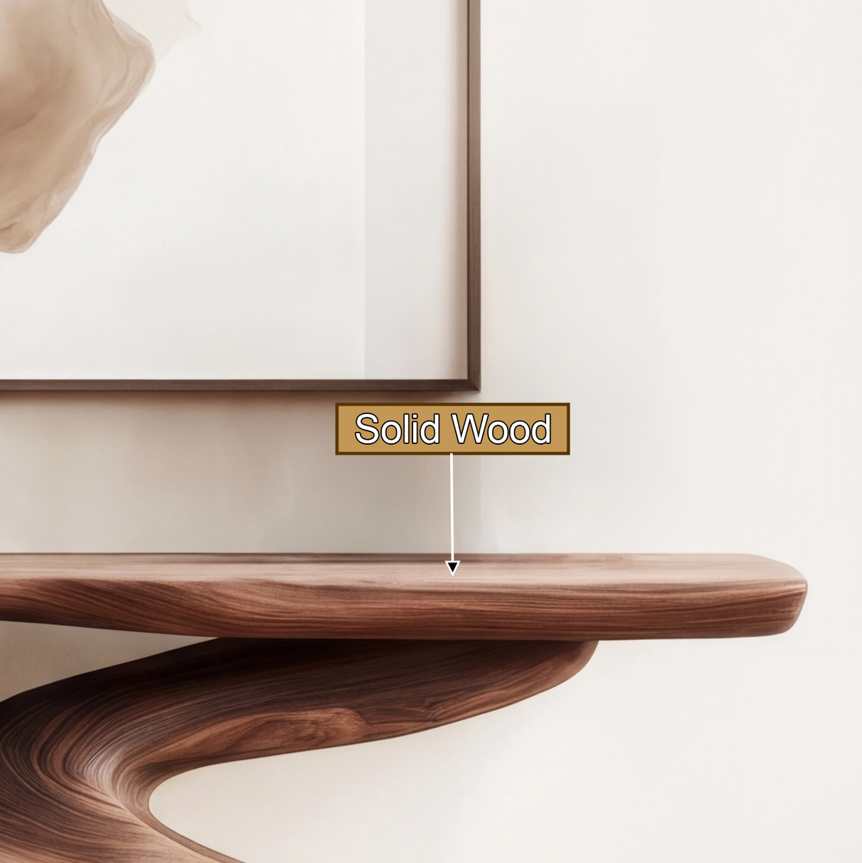 Zerithal Sculpted Solid Wood Console Table - Timberustic Console Table