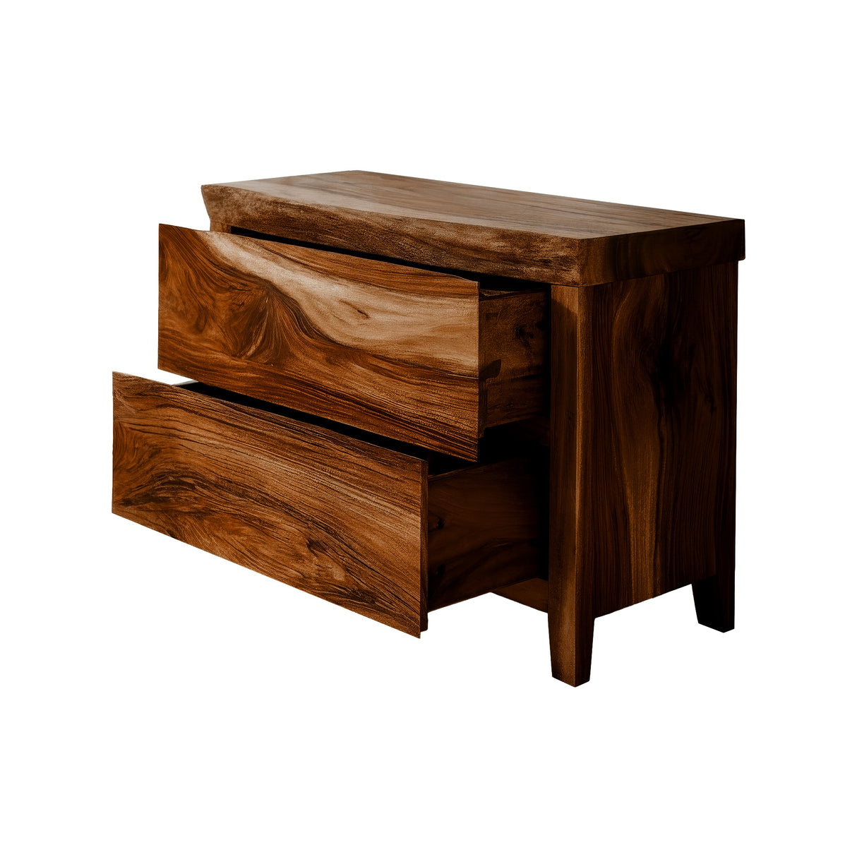 Zerithon Flow Solid Wood Freestanding Bathroom Vanity with Drawers Brown - Timberustic Freestanding Bathroom Vanity with Drawers