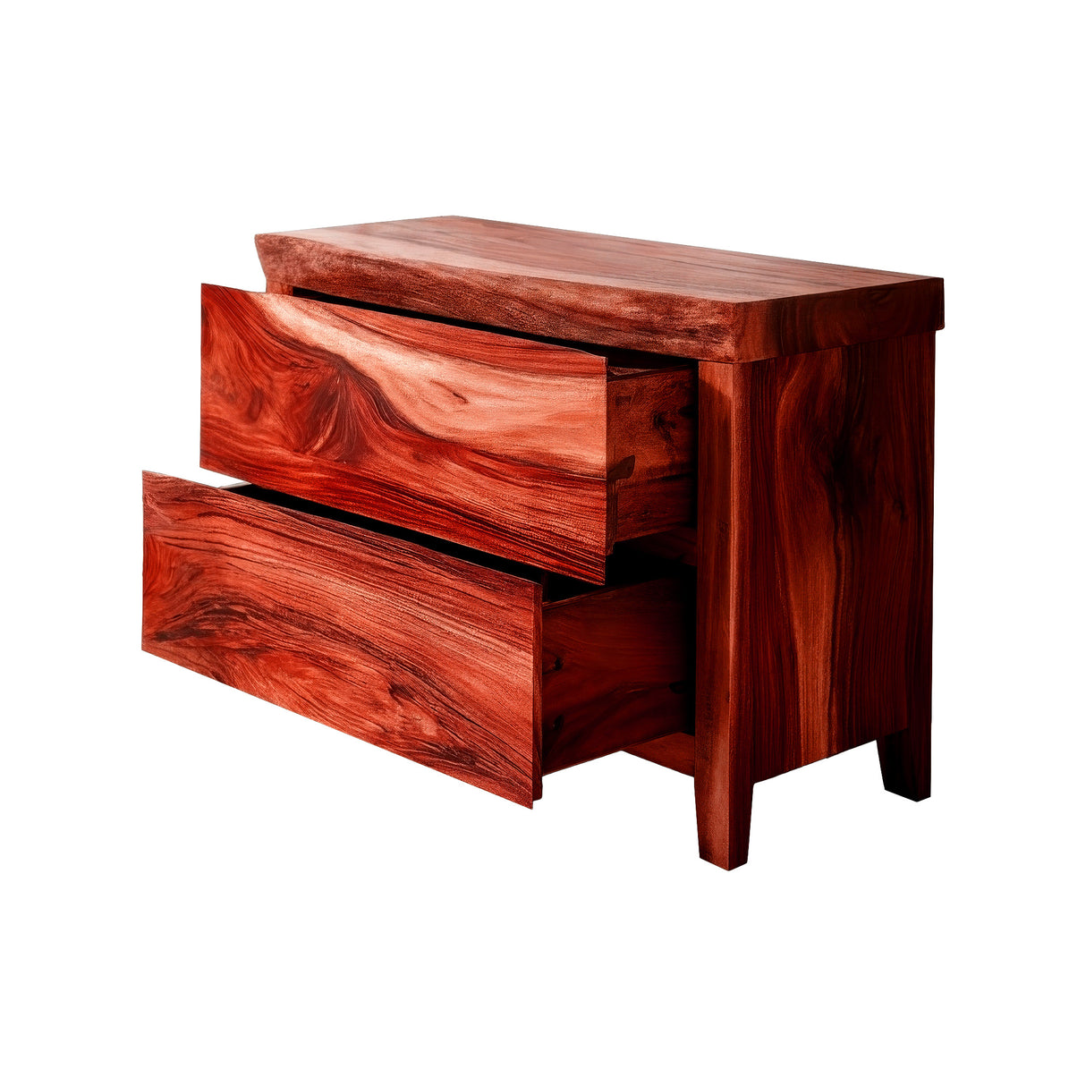 Zerithon Flow Solid Wood Freestanding Bathroom Vanity with Drawers Mahogany - Timberustic Freestanding Bathroom Vanity with Drawers