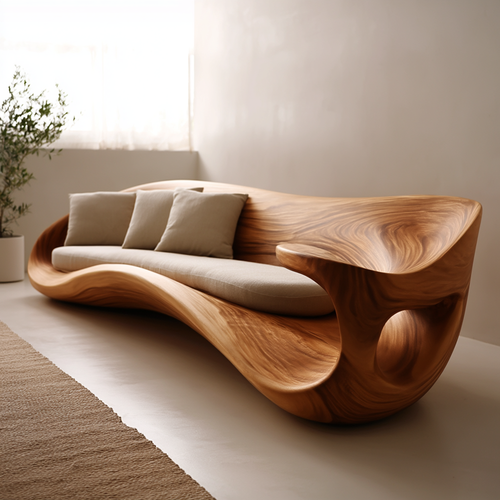 Zorathen Solid Wood Sculpted Sofa - Timberustic Sofa